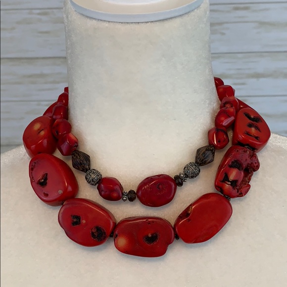 Studio Barse Jewelry - 🍁🍁Set of Two Red Coral Necklaces